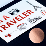 ローズゴールド箔/光沢あり