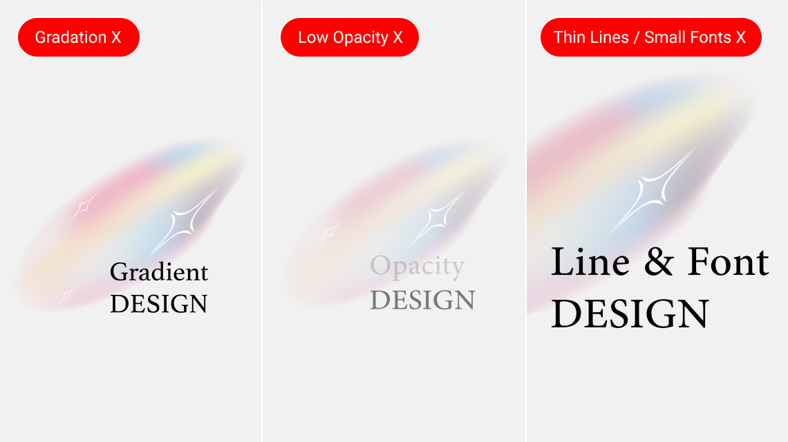 Gradation & Small Fonts